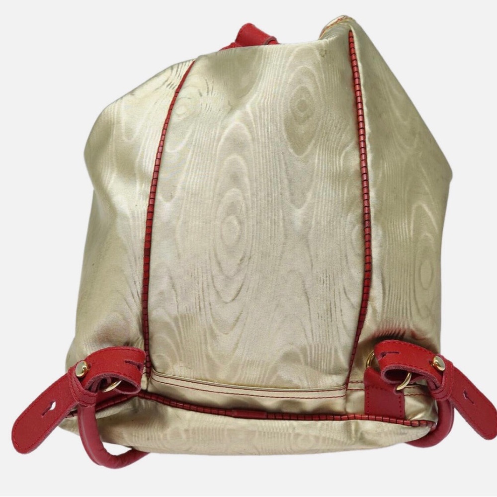 Loewe Cream Leather Bucket Backpack with Multicolor Anagram - Picture 3 of 15